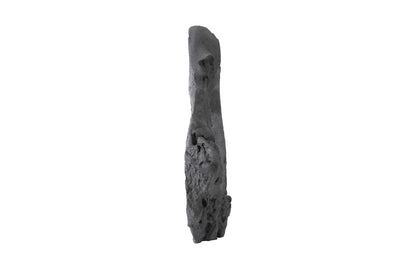 Colossal Cast Stone Sculpture Single Hole, Charcoal Stone
