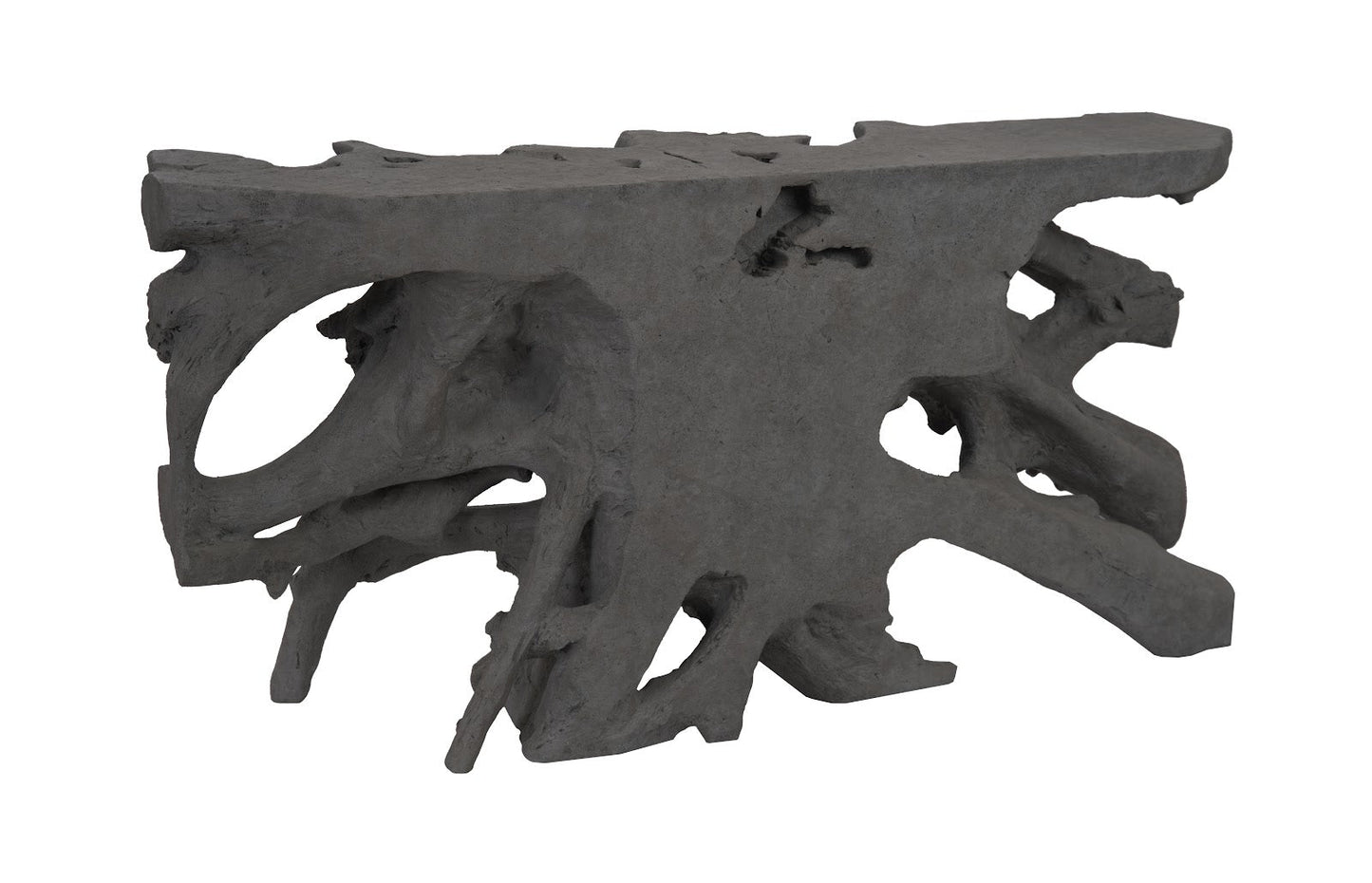 Tavolo da salotto con base a radice in pietra antracite Beau Cast