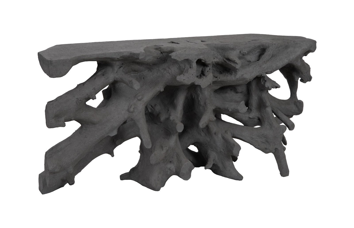 Tavolo da salotto con base a radice in pietra antracite Beau Cast