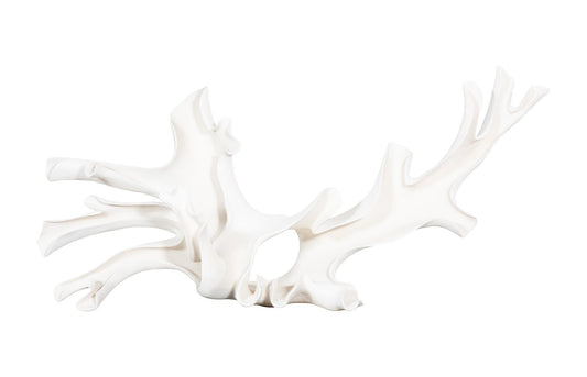 Cast Colossal Root Sculpture White Stone