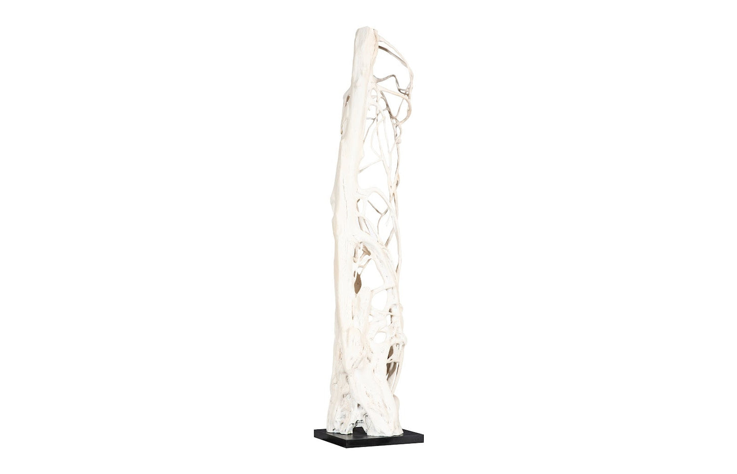 Cast Entwined Root Column Sculpture, Faux Bleached