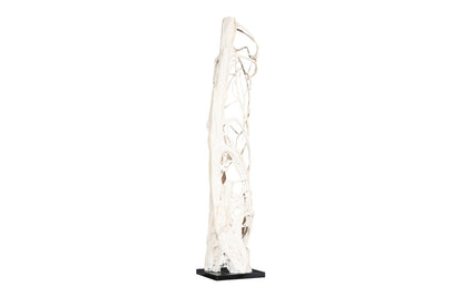 Cast Entwined Root Column Sculpture, Faux Bleached