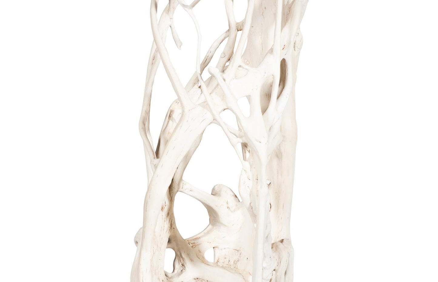 Cast Entwined Root Column Sculpture, Faux Bleached