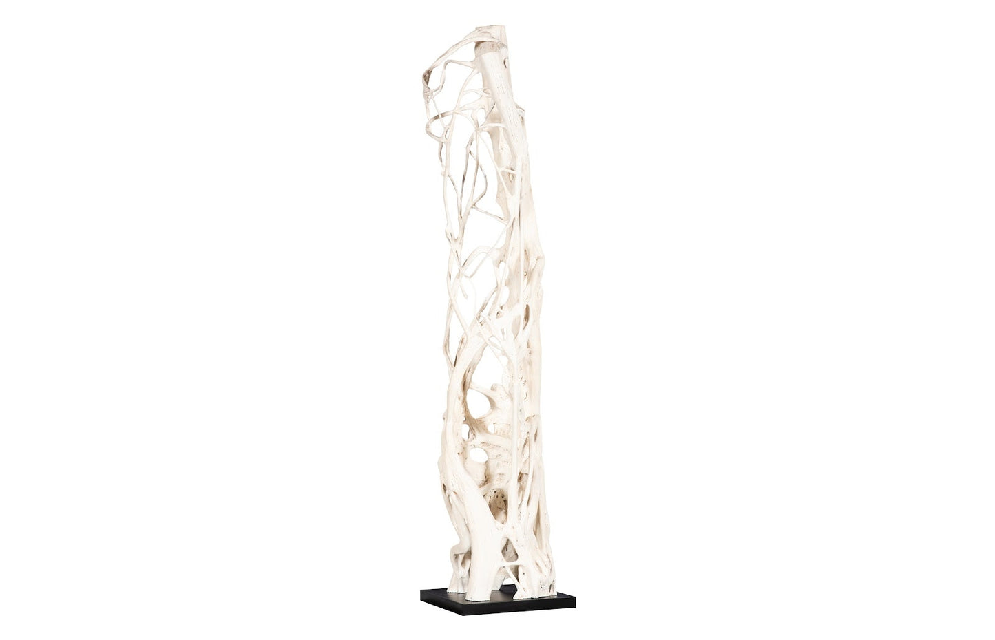 Cast Entwined Root Column Sculpture, Faux Bleached