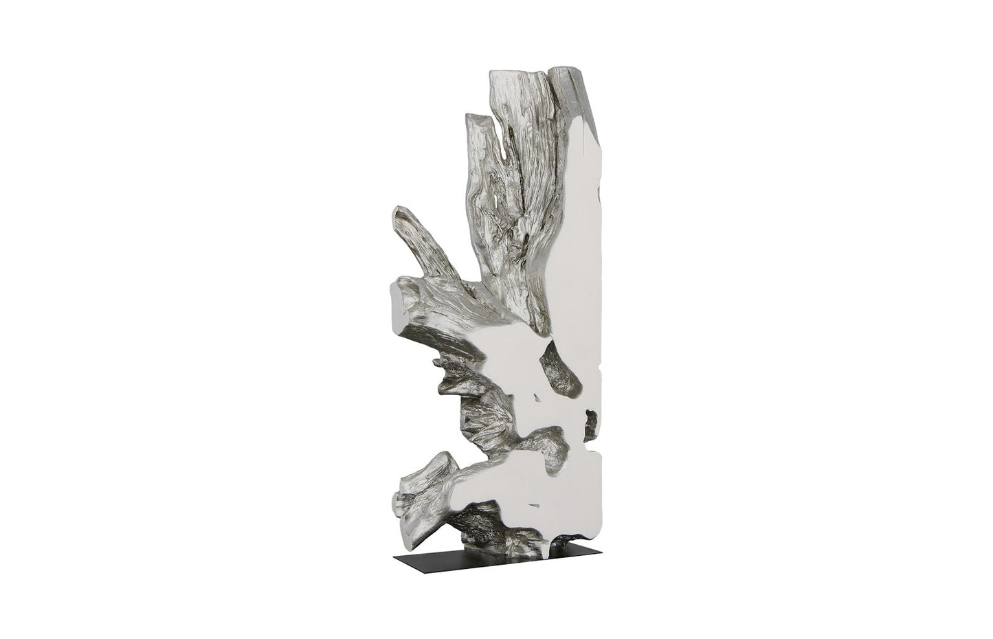 Freeform Sculpture White, Silver Leaf