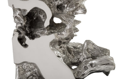 Freeform Sculpture White, Silver Leaf