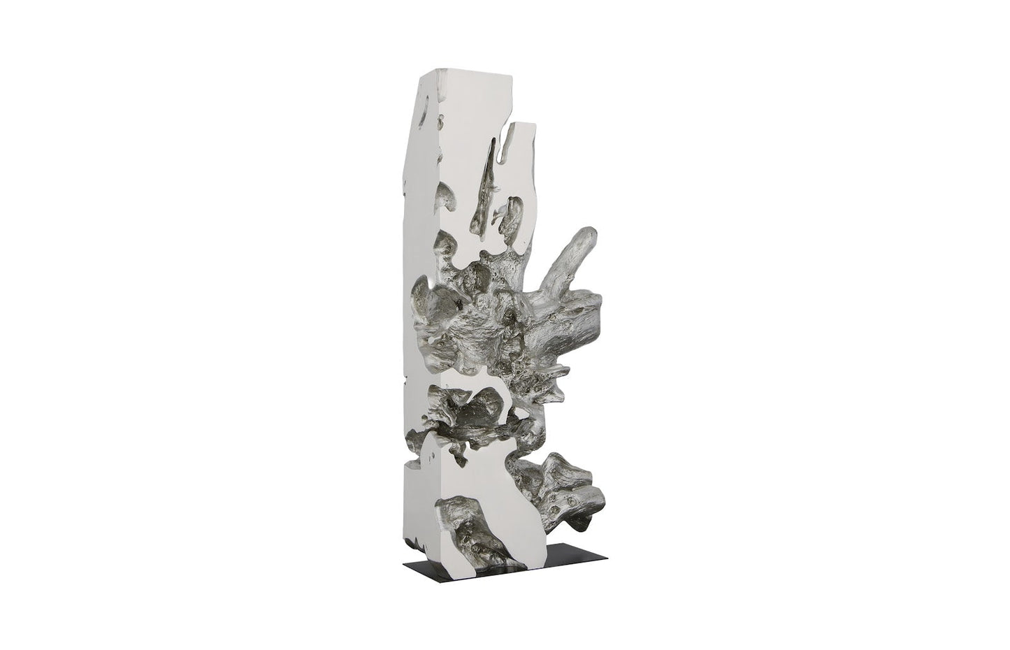 Freeform Sculpture White, Silver Leaf