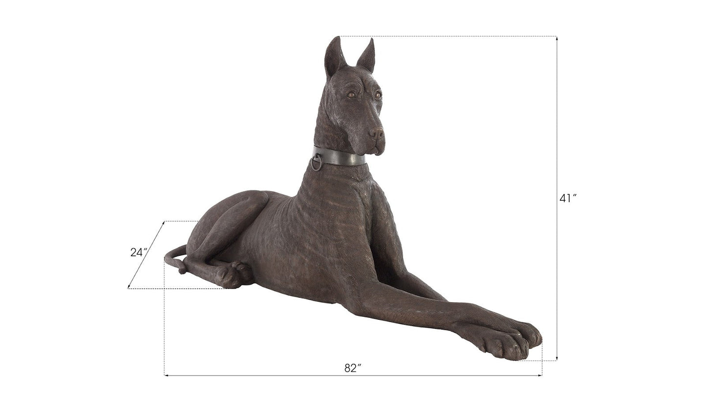 Great Dane Bronze Sculpture