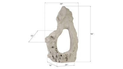 Colossal Cast Stone Sculpture Double Hole, Roman Stone
