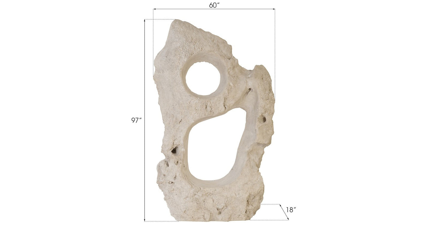 Colossal Cast Stone Sculpture Double Hole, Roman Stone