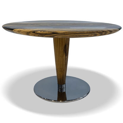 Phaloe Walnut Wood Double River Round Coffee Table