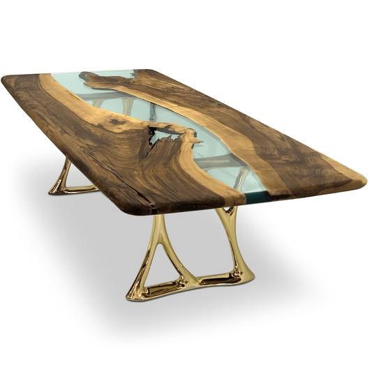 Pheraea Walnut Wood River Dining Table