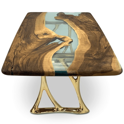 Pheraea Walnut Wood River Dining Table