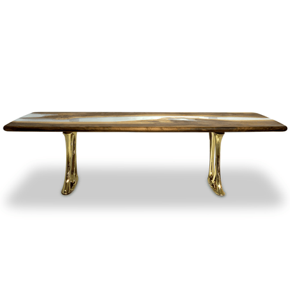 Pheraea Walnut Wood River Dining Table