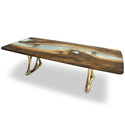 Pheraea Walnut Wood River Dining Table