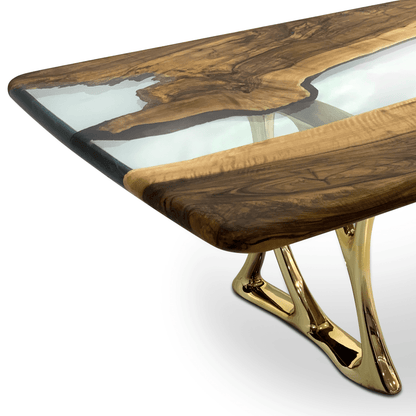 Pheraea Walnut Wood River Dining Table