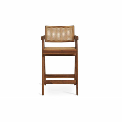 Pierre J Stool Teak Full Wicker