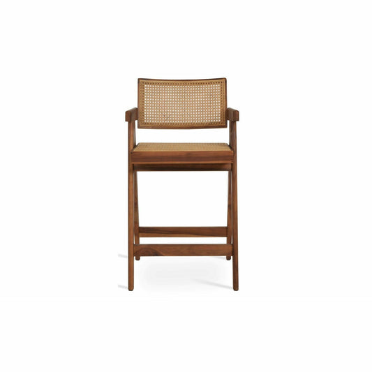 Pierre J Stool Teak Full Wicker
