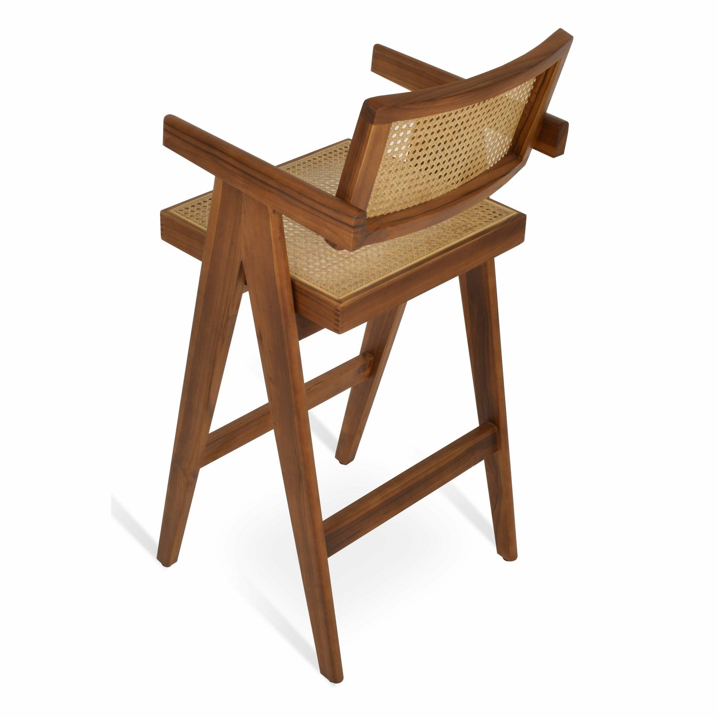 Pierre J Stool Teak Full Wicker