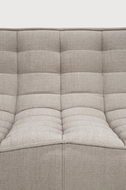 N701 Modular 4-Piece Ecru Fabric Sectional Set