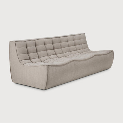 N701 Modular 4-Piece Ecru Fabric Sectional Set
