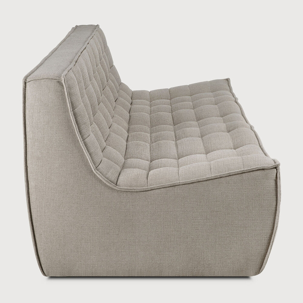 N701 Modular 4-Piece Ecru Fabric Sectional Set