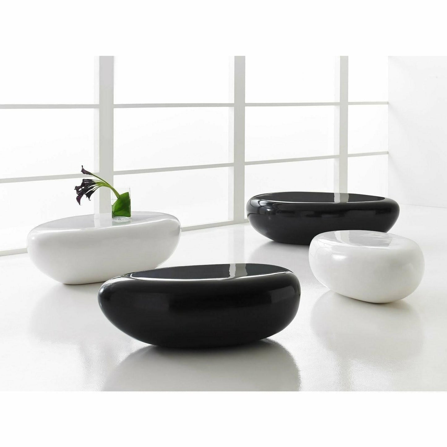 River Stone Coffee Table Black