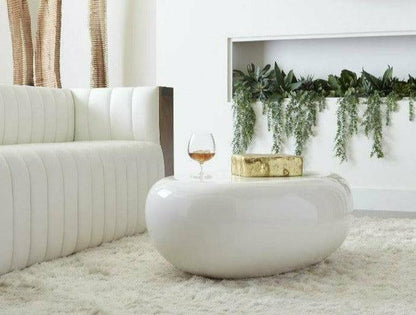 River Stone Coffee Table Gel Coat White