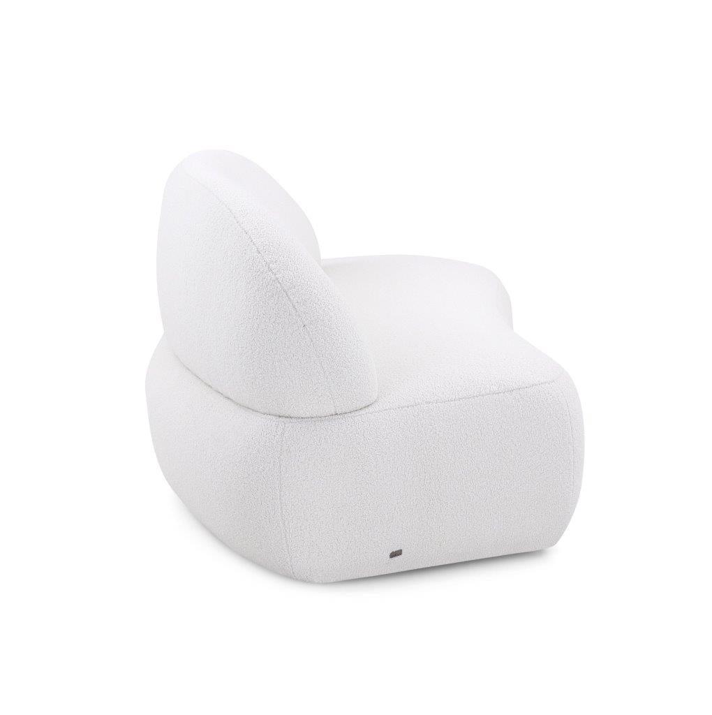 RUY Sofa in Off-White Boucle Fabric (Right Side) by Uultis