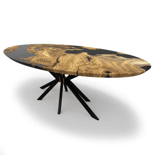 Salus Olive Wood Ellipse Dining Table
