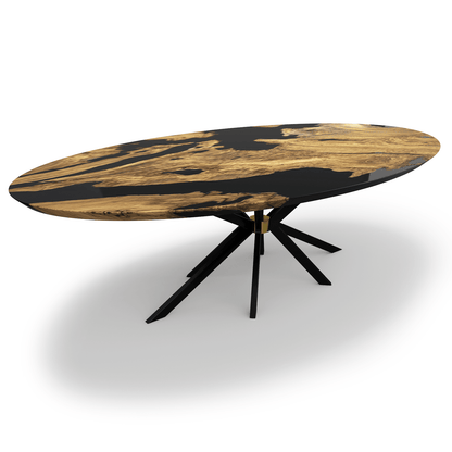 Salus Olive Wood Ellipse Dining Table