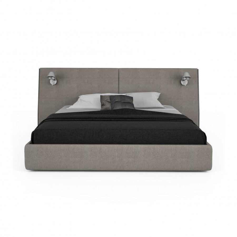 SERENO UPHOLSTERED BED LONG HEABOARD WITH LIGHTS