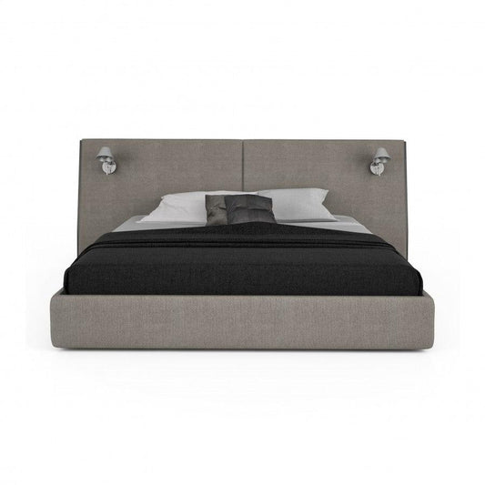 SERENO UPHOLSTERED BED LONG HEABOARD WITH LIGHTS