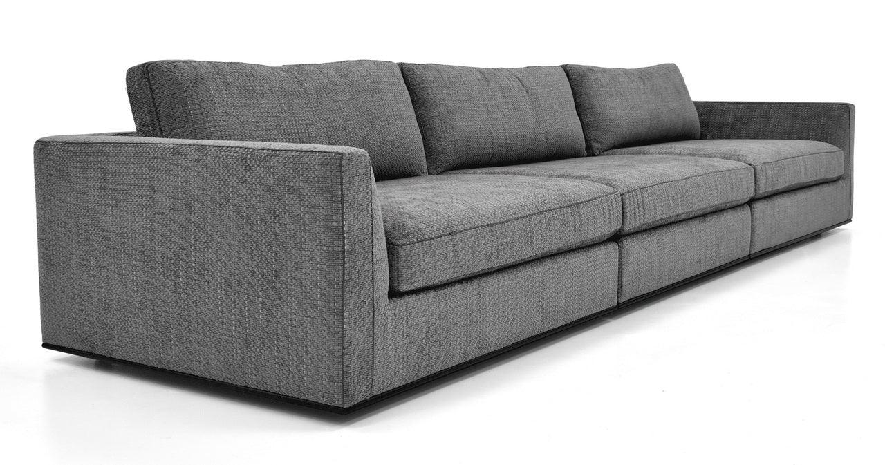 SIENA 3-SEAT GRAND SOFA - GREY FABRIC