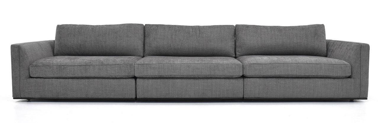 SIENA 3-SEAT GRAND SOFA - GREY FABRIC
