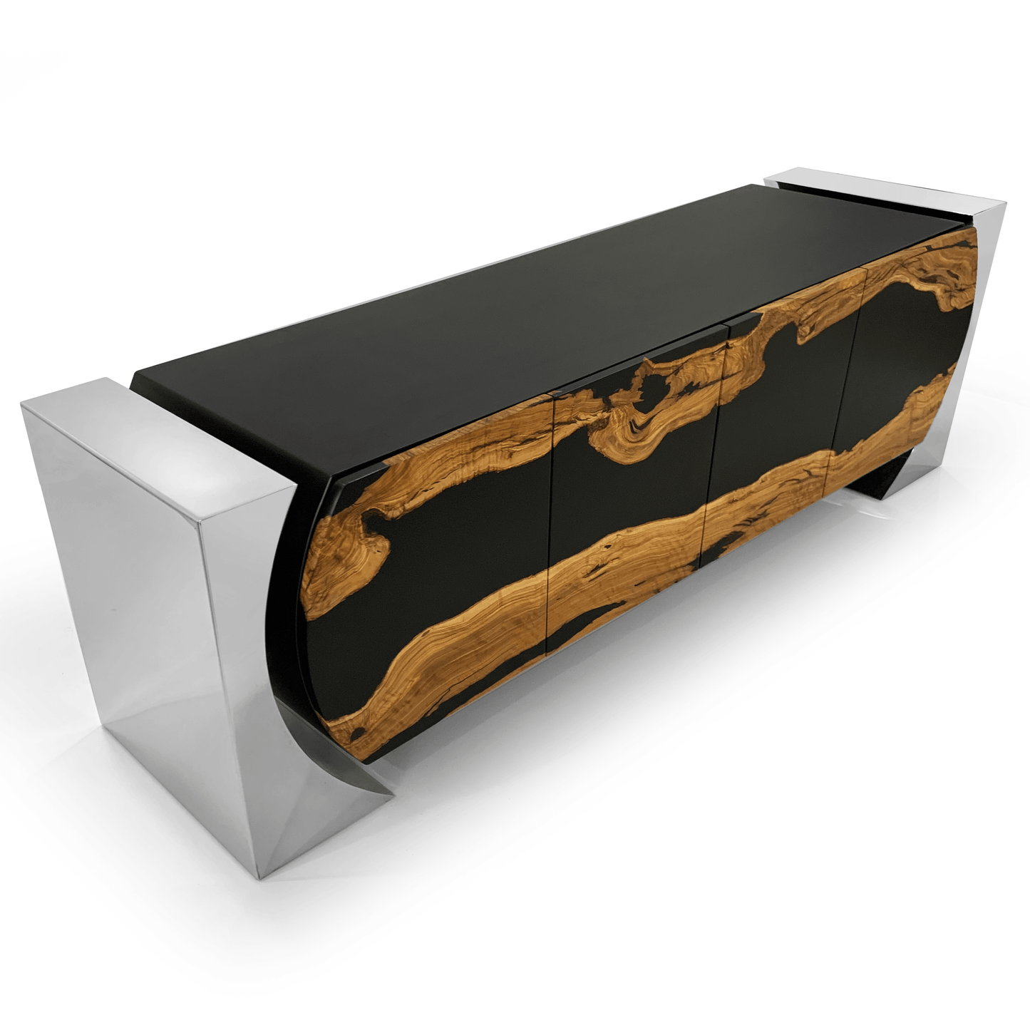 Silver Loire Olive Wood Credenza