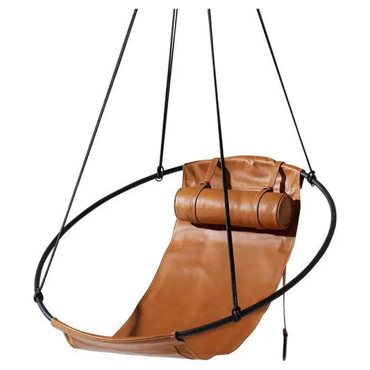 SLING Chair in Brown Ochre Leather