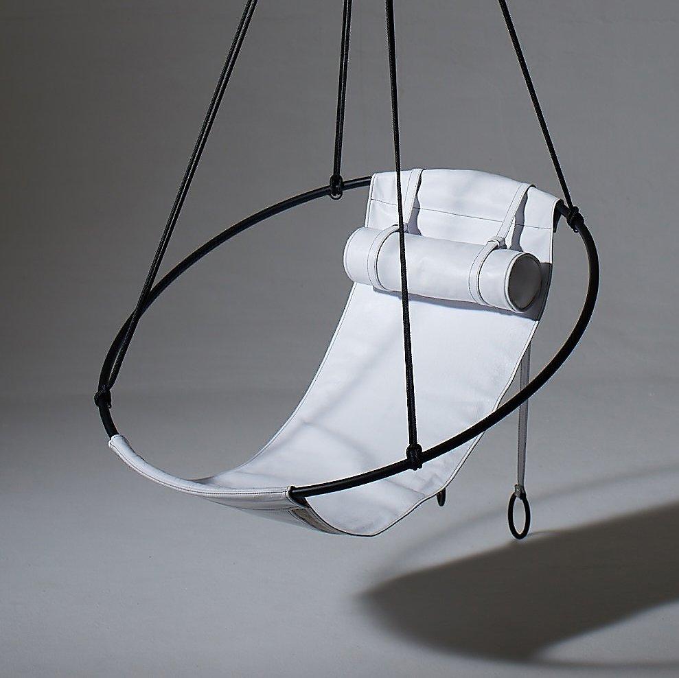 SLING Chair in White Leather