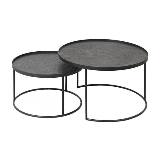 Small Tray Round Coffee Table Set