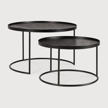 Small Tray Round Coffee Table Set