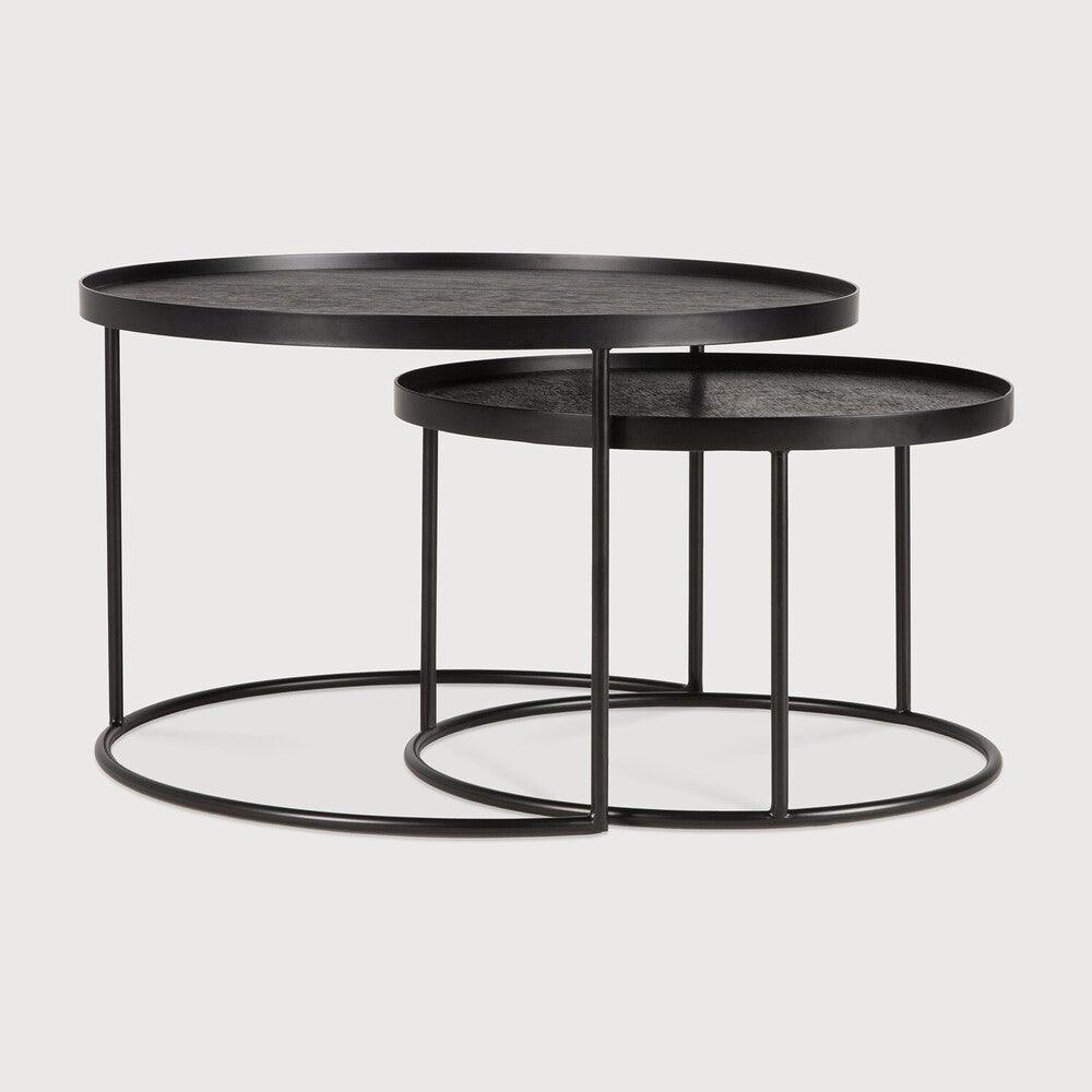 Small Tray Round Coffee Table Set