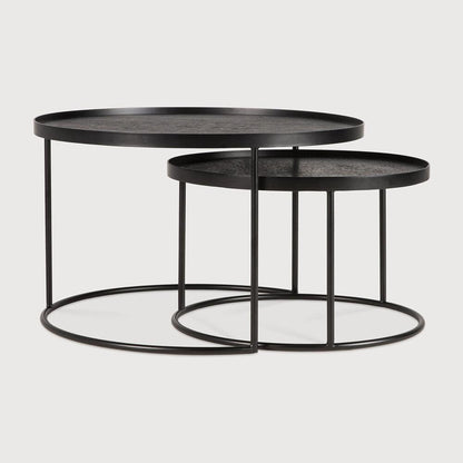 Small Tray Round Coffee Table Set