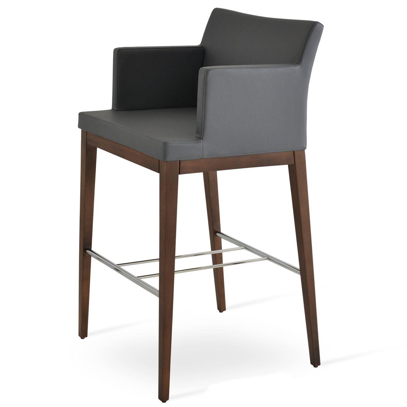 SOHO ARM WOOD STOOL