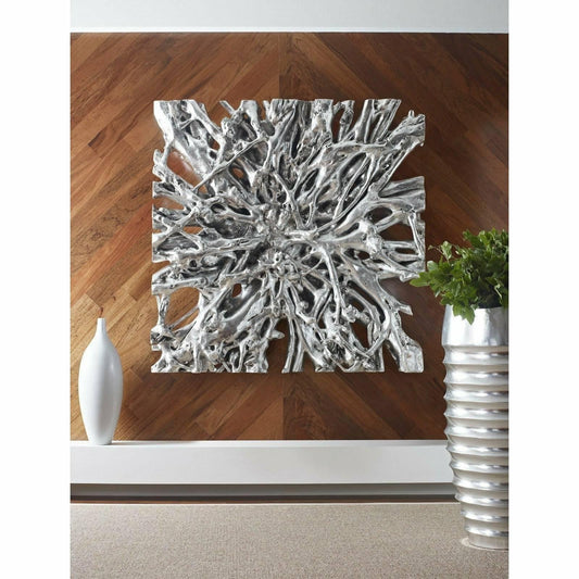 Square Root Large Silver Wall Art