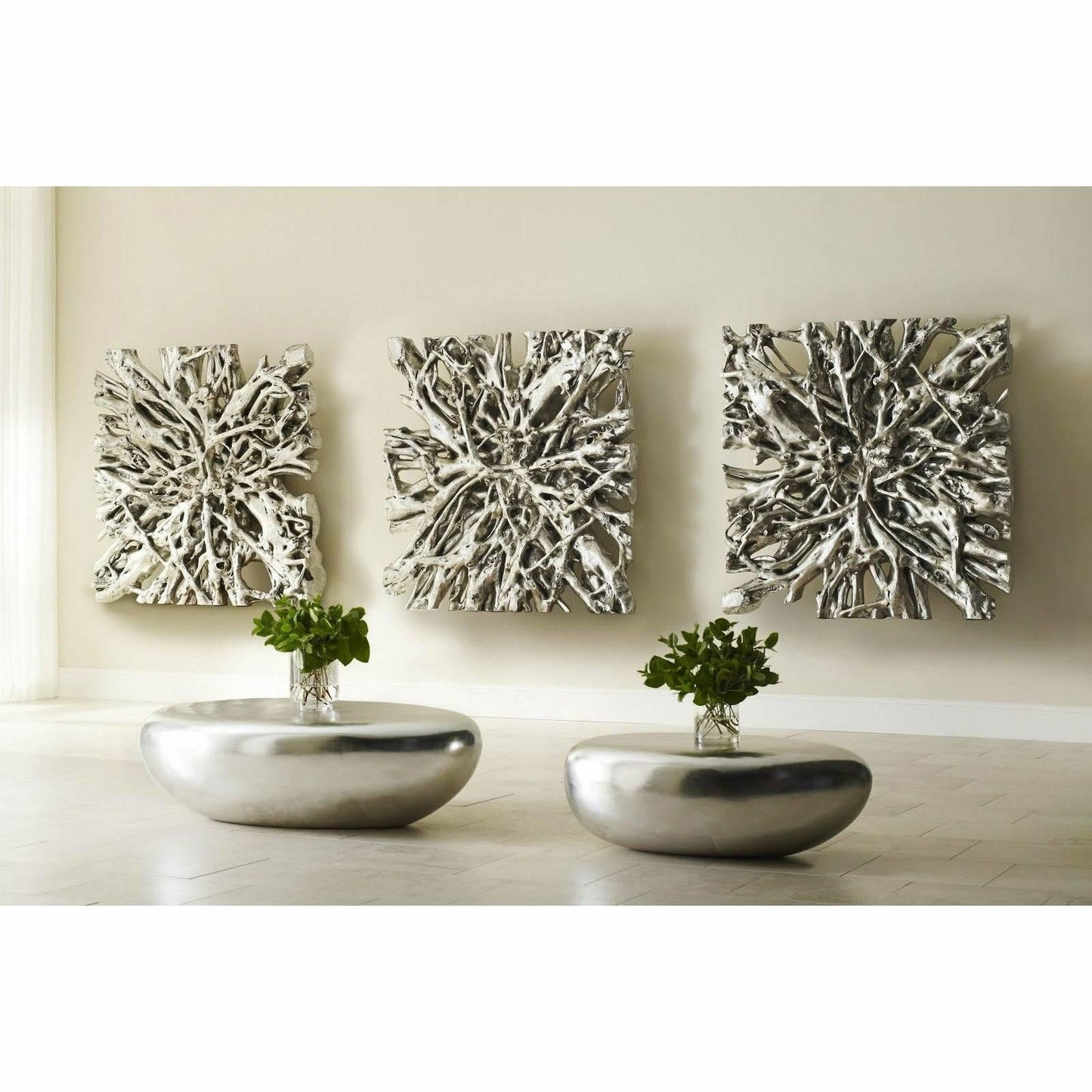 Square Root Large Silver Wall Art