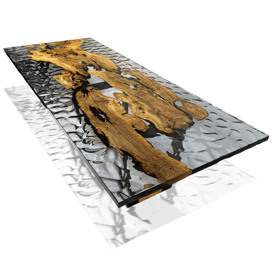Staphyle Olive Wood  Wavy Dining Table