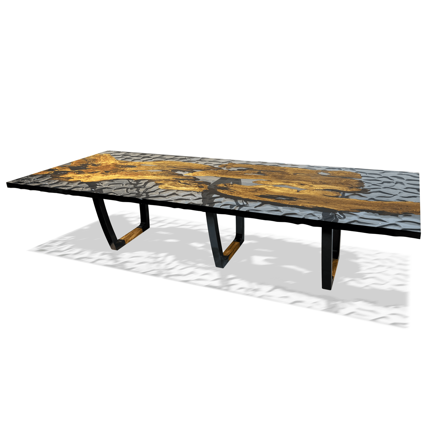 Staphyle Olive Wood  Wavy Dining Table