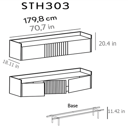 Stockholm Technic 3 Door Sideboard