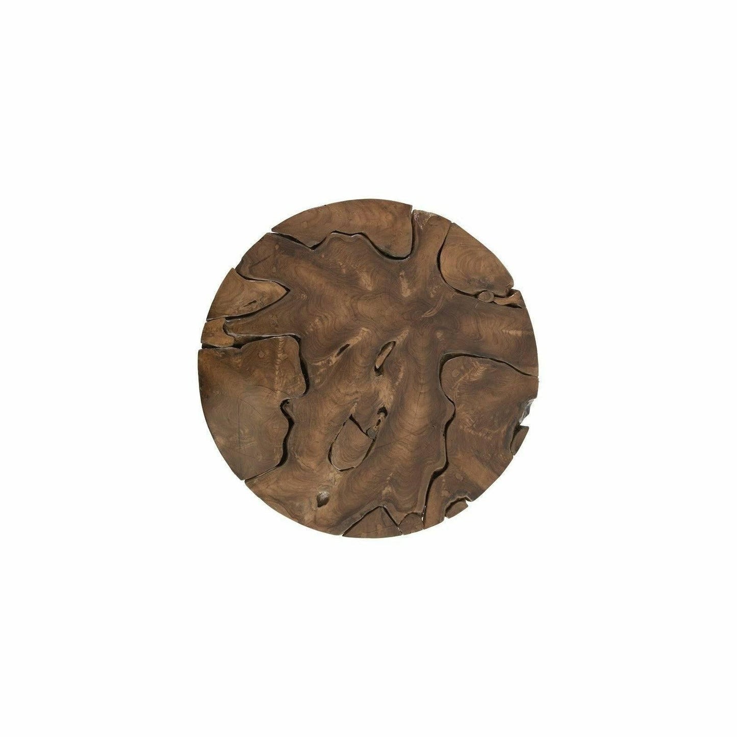 Teak Chunk Round Coffee Table