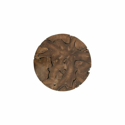 Teak Chunk Round Coffee Table